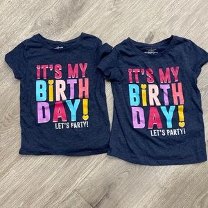 Twin set - 3t birthday shirts